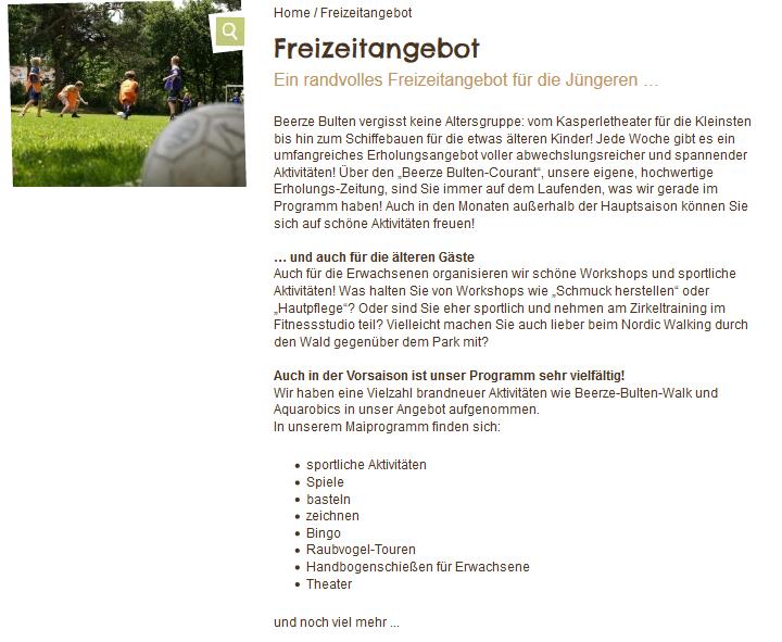 Beerze Bulten Freizeitangebote