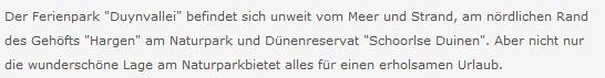 Ferienpark Duynvallei Umgebung Ferienpark Duynvallei Umgebung