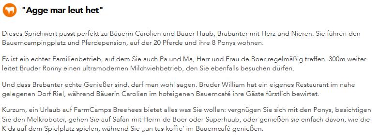 FarmCamps Breehees Hof 