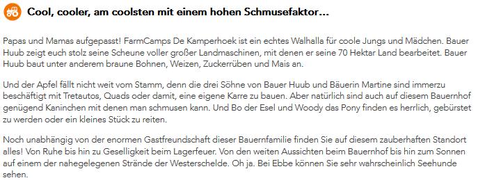 FarmCamps De Kamperhoek Tiere