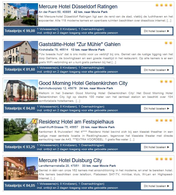 Movie Park met Hotel Movie Park met Hotel