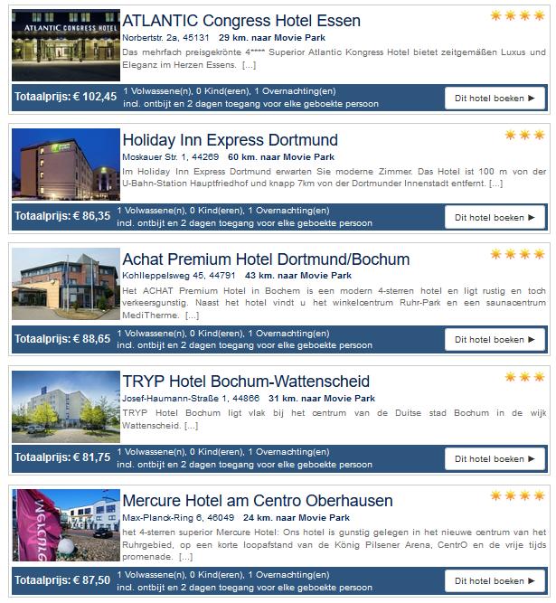 Movie Park met Hotel Movie Park met Hotel