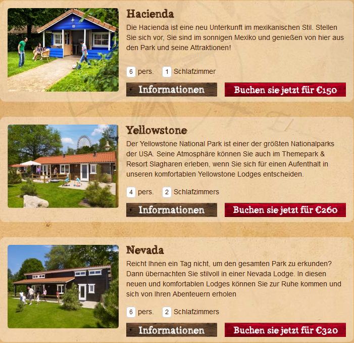 Ferienpark Slagharen Unterkünfte Ferienpark Slagharen Unterkünfte