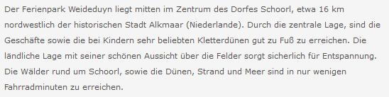 Ferienpark Weideduyn Umgebung