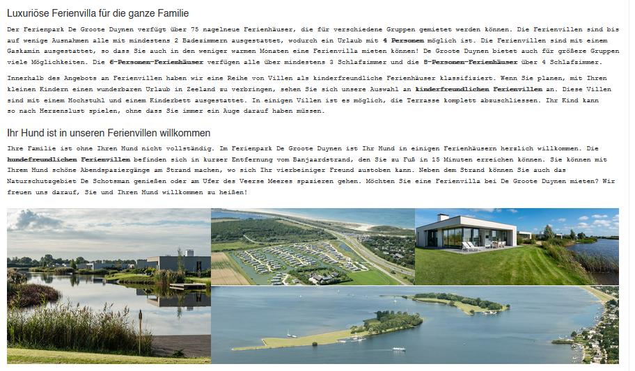 Zandvillas Urlaub Zandvillas Urlaub